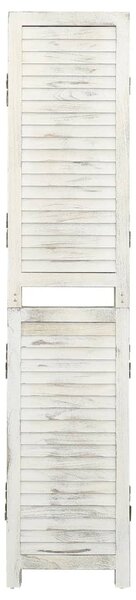 6-Panel Room Divider Antique White 215x166 cm Solid Wood