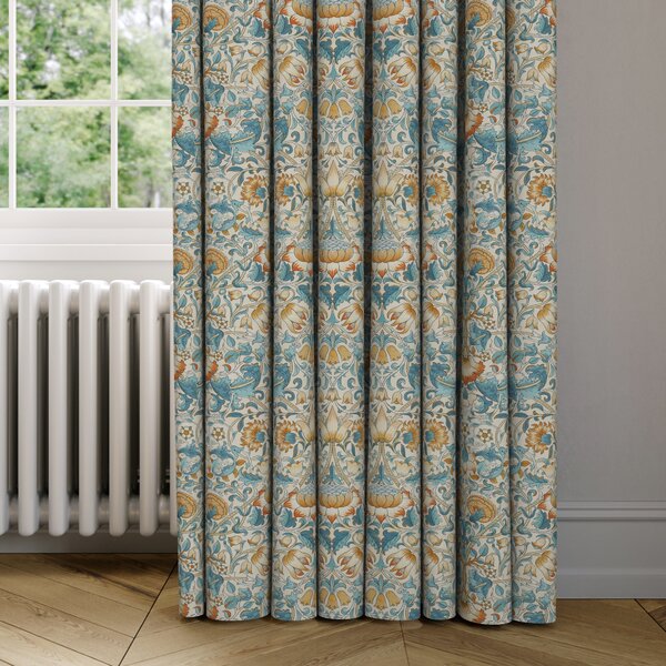 William Morris At Home Lodden Made to Measure Curtains Blue/Brown