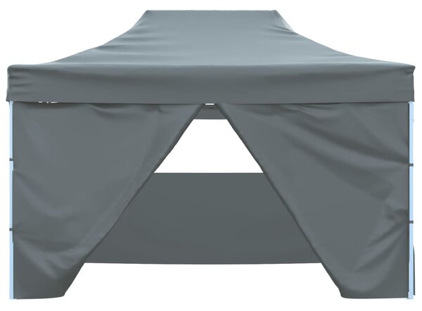 Professional Folding Party Tent with 4 Sidewalls 3x4 m Steel Anthracite