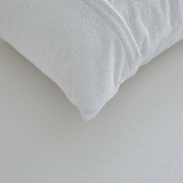 Staydrynights Terry Towelling Pillow Protector White