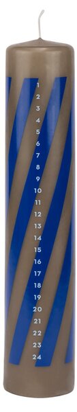 Mette Ditmer Twentyfour advent candle 25 cm Cobalt