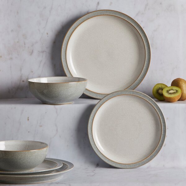 Denby Elements Grey 12 Piece Dinner Set Grey