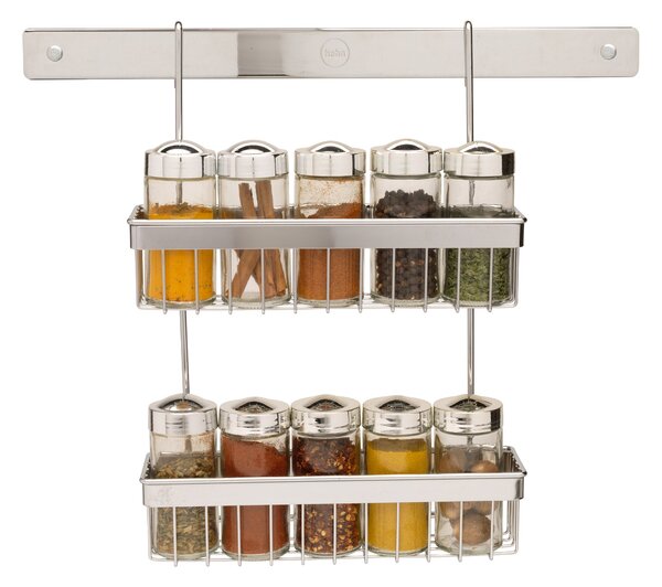 Hahn Metro Two Tier Spice Rack Accessory Silver