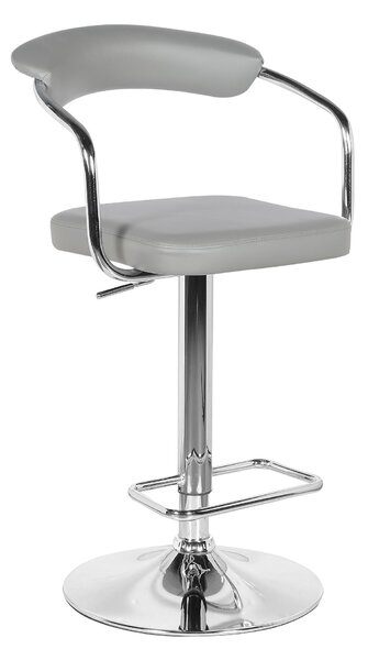 Houston PU Leather Bar Stool Grey