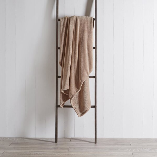 Soft Fleece Recycled Throw, 130x170cm Natural