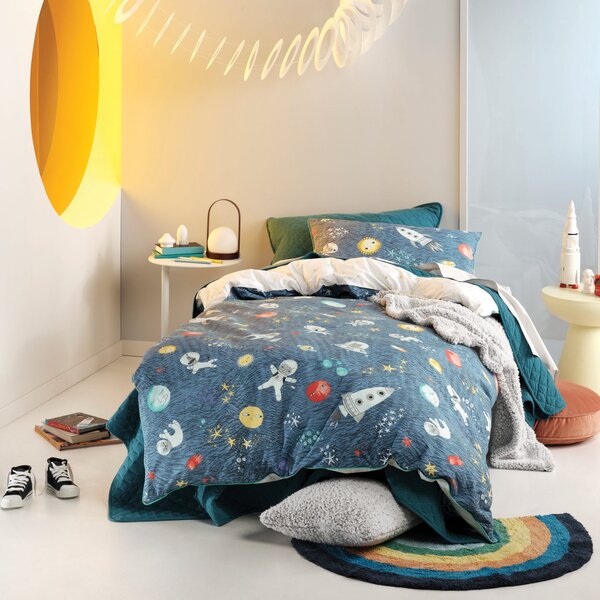 Space Race Kids Duvet Cover Set Multicolour