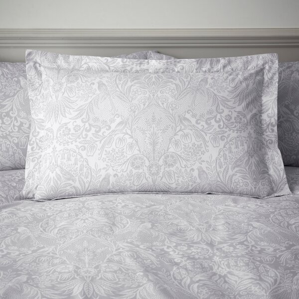 Emelie Grey Oxford Pillowcase Grey/White