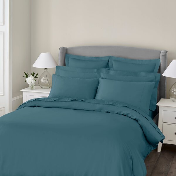 Dorma 300 Thread Count 100% Cotton Sateen Dragonfly Teal Duvet Cover Green