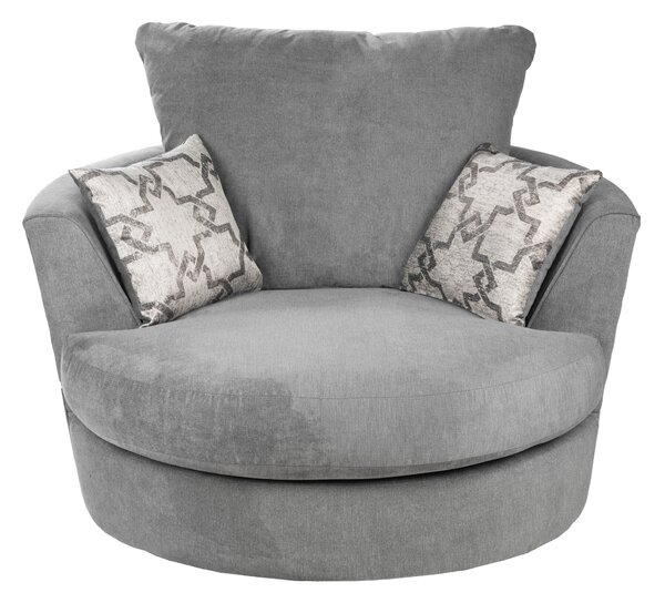 Washington Fabric Swivel Chair Grey