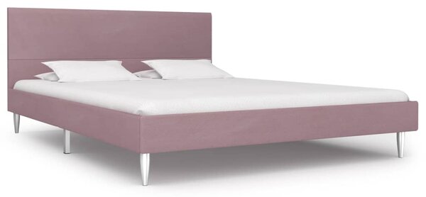 Bed Frame Pink Fabric 150x200 cm 5FT King Size