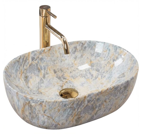 Countertop Basin Rea Amelia Ruststone 48