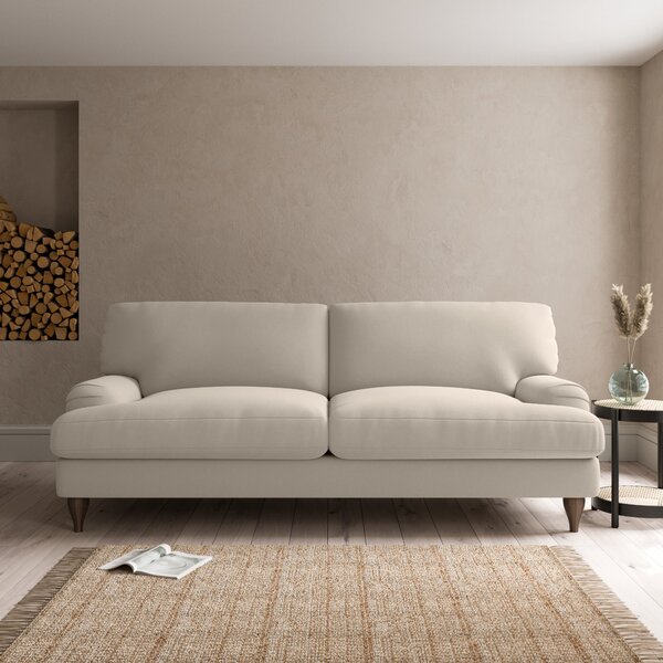 Darwin Luxury Velvet 4 Seater Sofa Luxury Velvet Natural