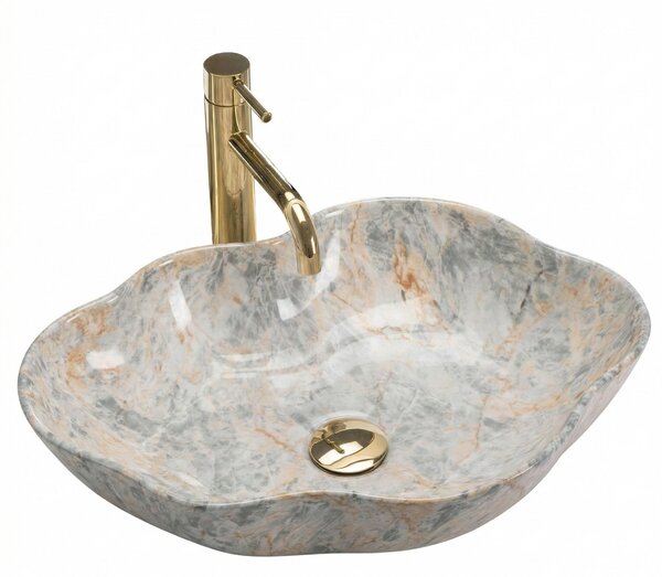 Countertop washbasin Rea Pearl Ruststone