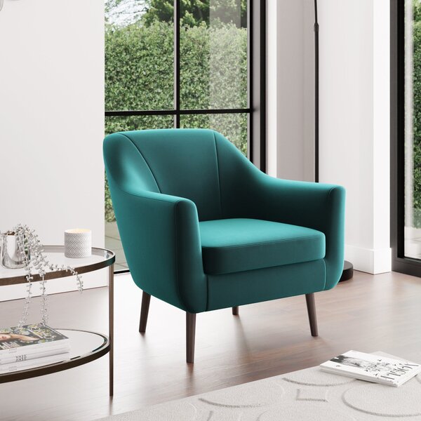 Eddie Velvet Tub Chair Green