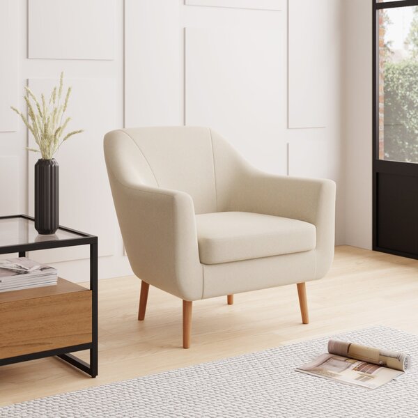 Eddie Fabric Tub Chair Brown