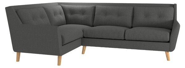 Halston Fabric Corner Sofa Black
