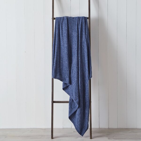 Chenille Denim Blue 200cm x 200cm Throw Denim (Blue)