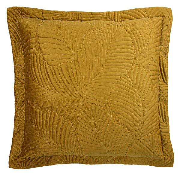 Palmeria Quilted Velvet Cushion Gold
