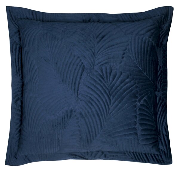 Palmeria Quilted Velvet Cushion Navy