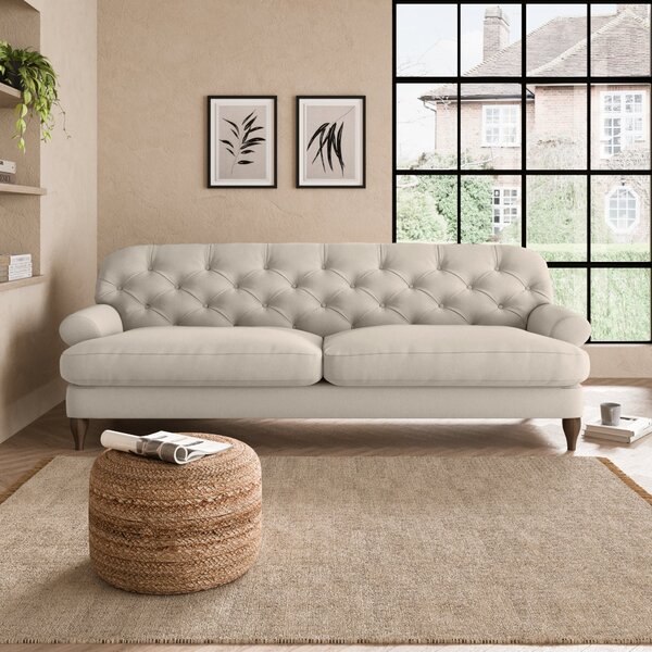 Canterbury Luxury Velvet 4 Seater Sofa Brown