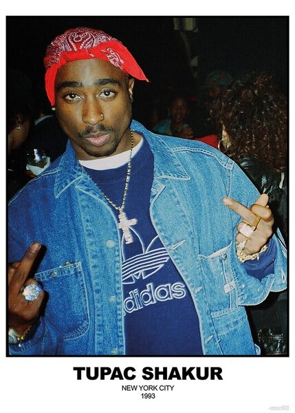 Poster Tupac Shakur - N.Y.C 1993, (59.4 x 84.1 cm)