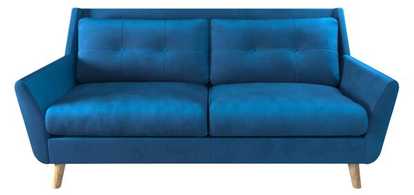 Halston Velvet 3 Seater Sofa Blue