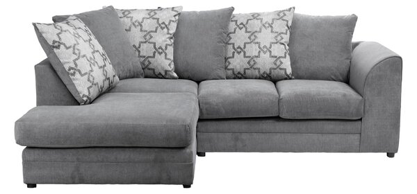 Washington Left Hand Fabric Corner Sofa Grey