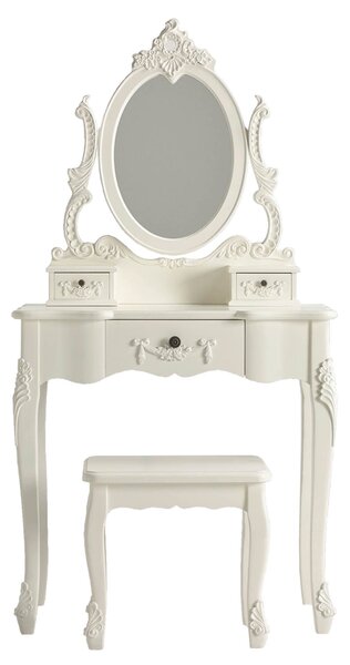 Toulouse Ivory Dressing Table Set White