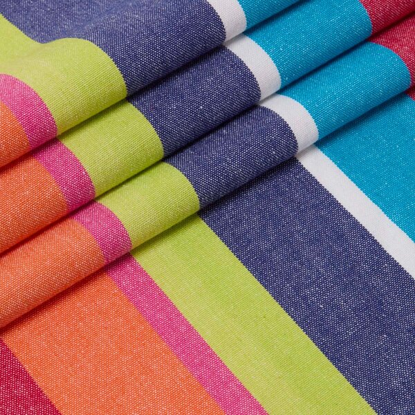 Homescapes Pure Cotton Multi Coloured Stripes Curtain Fabric Material