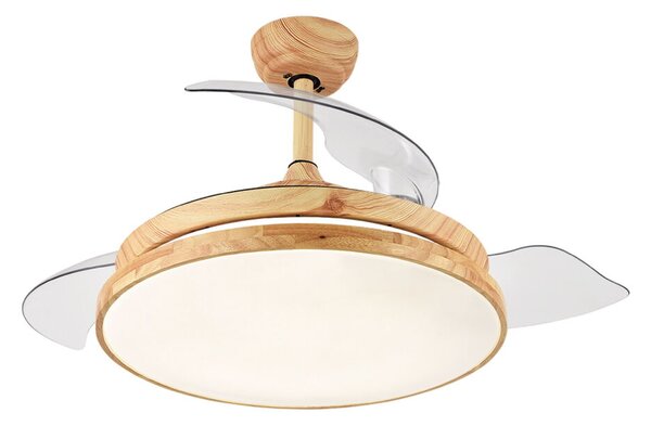 Ceiling Fan with Light Romimex White Natural