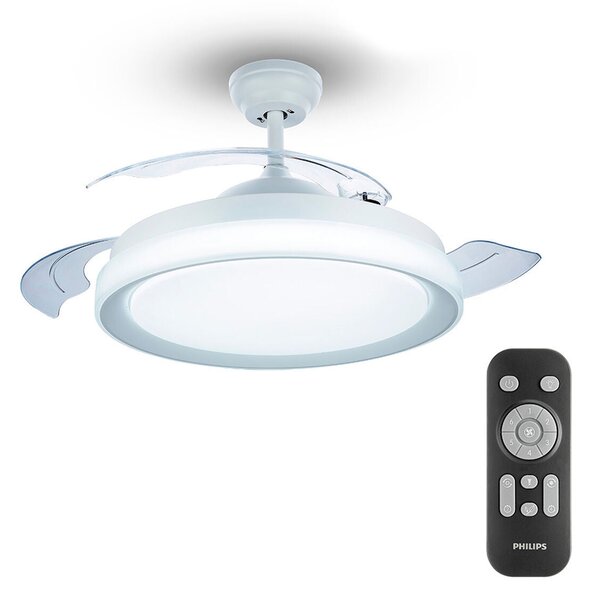 Ceiling Fan with Light Philips Atlas White 35 W 28 W 4500 Lm