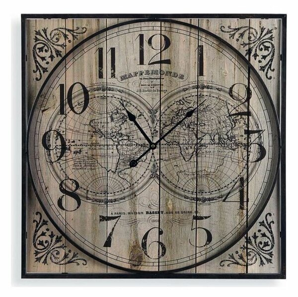 Wall Clock Versa Wood (59,5 x 5,5 x 59,5 cm)