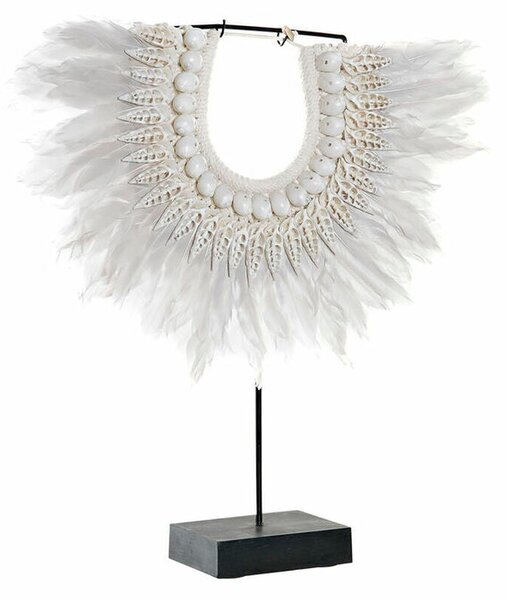 Decorative Figure DKD Home Decor Iron Feather Shells (42 x 9.5 x 44 cm)