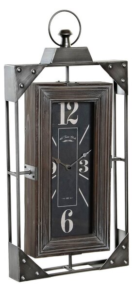 Wall Clock DKD Home Decor Loft Wood Iron (29 x 6.5 x 61 cm)