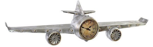 Wall Clock DKD Home Decor Aeroplane Metal MDF Wood (101 x 22 x 26 cm)