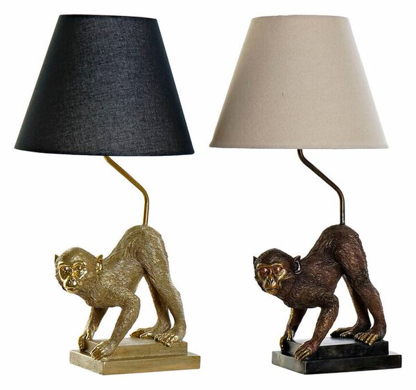 Desk lamp DKD Home Decor 32,5 x 30 x 60 cm Black Beige Golden Metal Resin 220 V 50 W (2 Units)