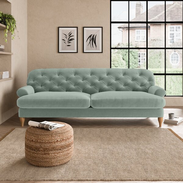 Canterbury Luxury Velvet 4 Seater Sofa Luxury Velvet Lilypad