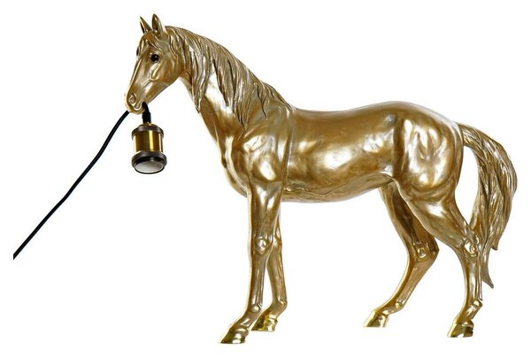 Desk lamp DKD Home Decor Resin 25W 220 V Golden Horse (59.5 x 16.5 x 47 cm)