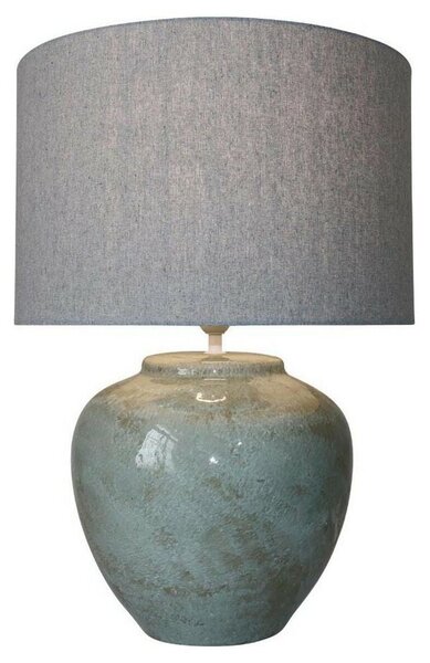 Desk lamp DKD Home Decor Canvas Ceramic Grey (42 x 42 x 60 cm)