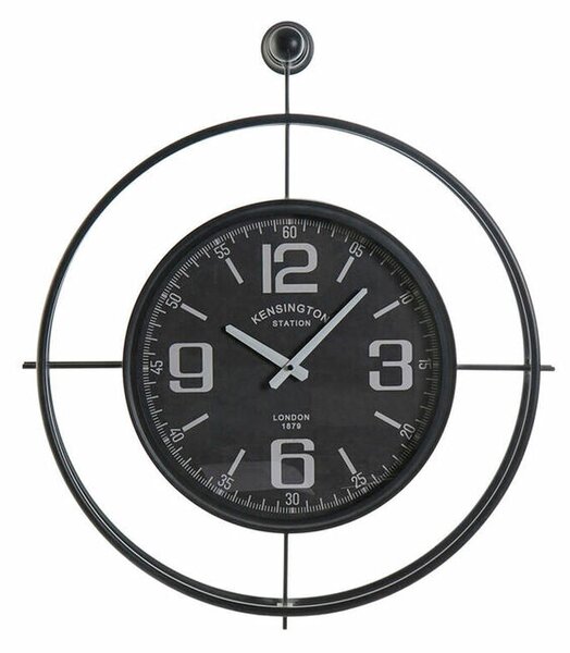 Wall Clock DKD Home Decor Black Crystal Iron 64 x 9 x 73 cm