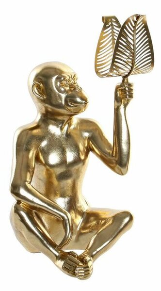 Decorative Figure DKD Home Decor Golden Resin Monkey (27 x 25 x 43.5 cm)