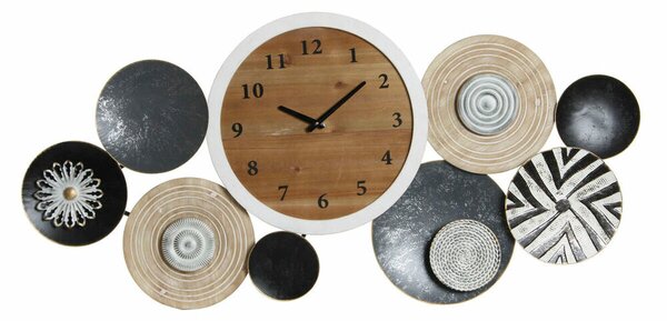 Wall Clock DKD Home Decor Metal Wood (105.4 x 6.5 x 51.5 cm)