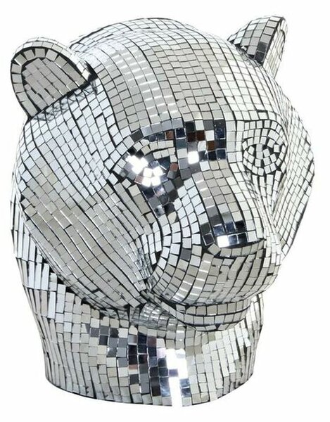 Decorative Figure DKD Home Decor Silver Leopard Resin (31 x 27 x 32 cm)