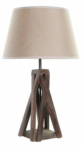 Desk lamp DKD Home Decor Wood Cotton Dark brown (35 x 35 x 56 cm)