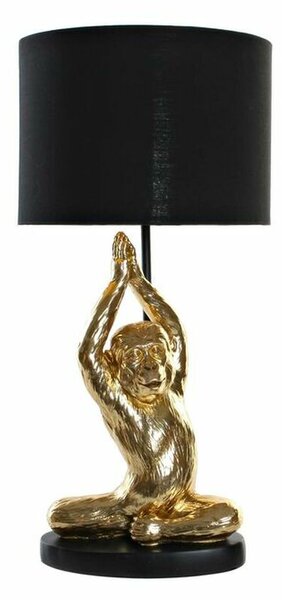 Desk lamp DKD Home Decor Black Golden Polyester Resin Monkey (25 x 25 x 48 cm)