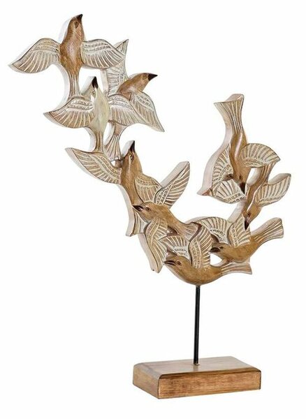 Decorative Figure DKD Home Decor Beige Iron Birds (49 x 11,5 x 63 cm)