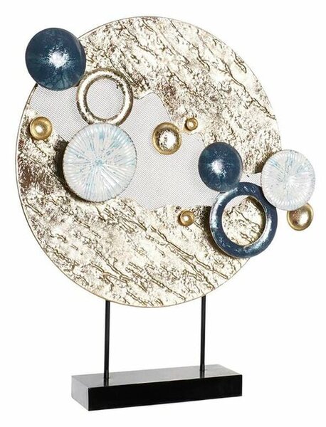 Decorative Figure DKD Home Decor Blue Golden Metal White (52 x 8,3 x 61 cm)