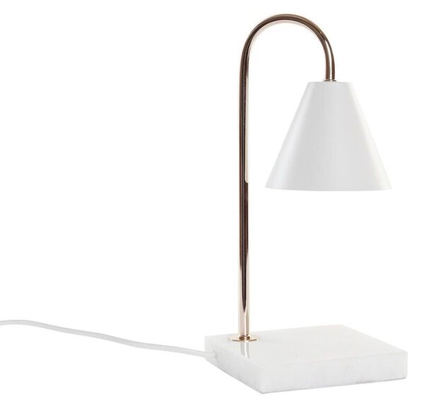 Desk lamp DKD Home Decor Golden White (15 x 15 x 33 cm)