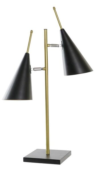 Desk lamp DKD Home Decor Black Golden Metal 25 W 220 V 38 x 16 x 64 cm