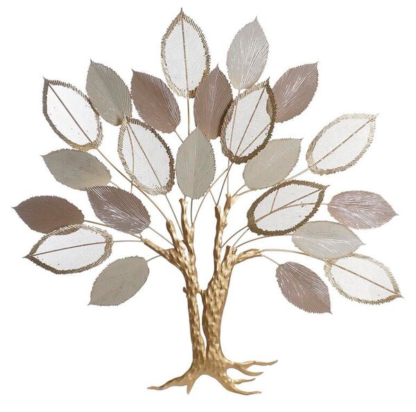 Wall Decoration DKD Home Decor Brown Beige Golden Tree 100 x 6,4 x 97,8 cm